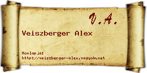 Veiszberger Alex névjegykártya